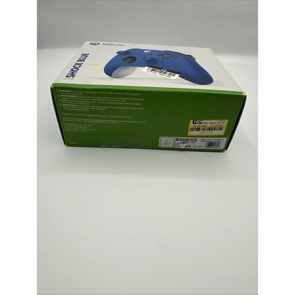 New Microsoft Original Xbox Controller S Shock Blue QAU-00065‎